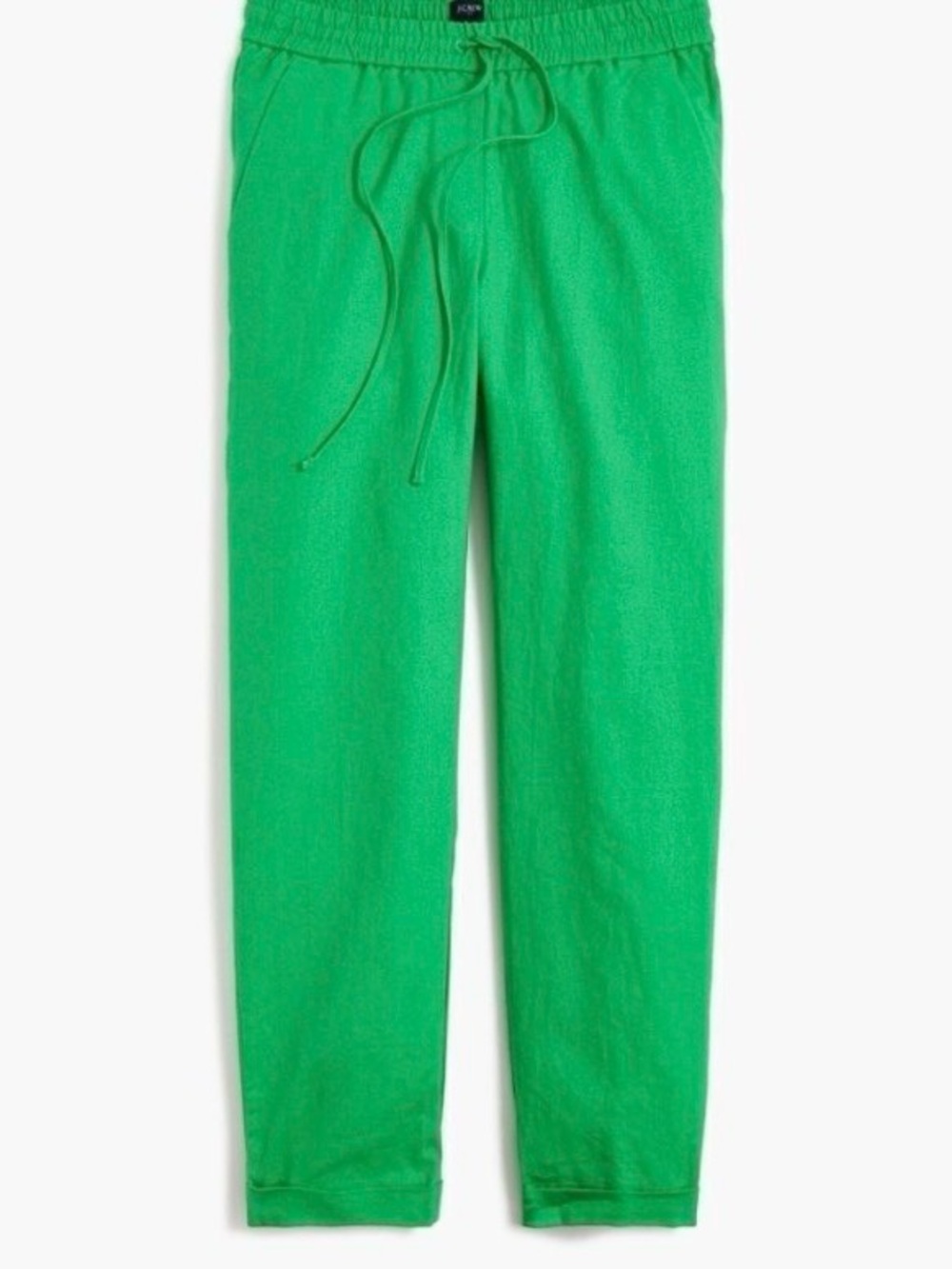 J. Crew Linen Cotton drawstring Pull on Pants  size 6
